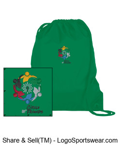 COF Embroidered Liberty Drawstring Back Pack - Green Design Zoom