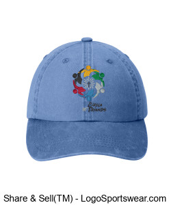 Ladies COF hat faded blue Design Zoom
